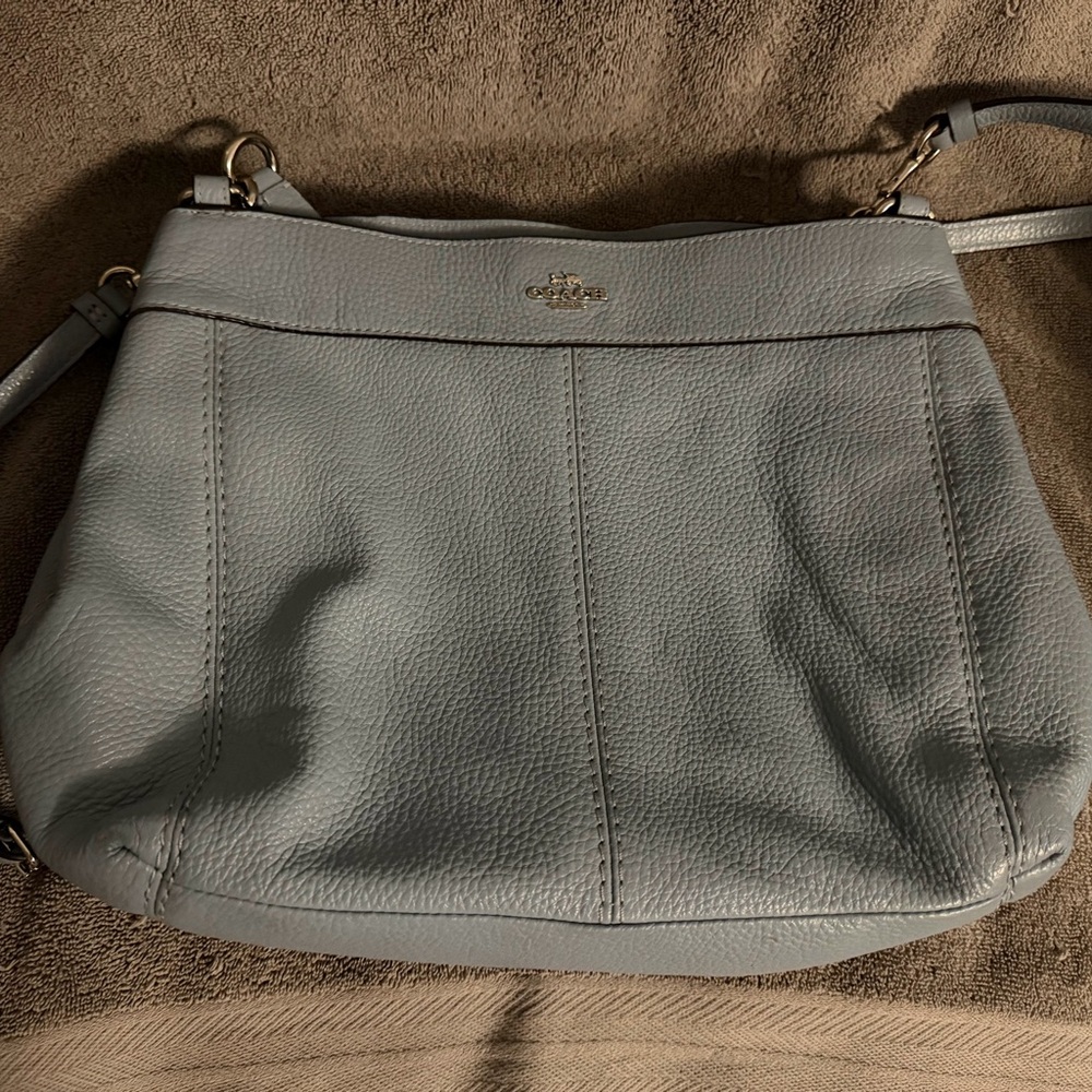 Coach Gray Leather Crossbody Bag